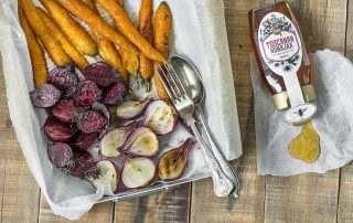 Uunikasvikset ja hunajainen kastike, terveellinen ja herkullinen resepti.