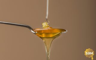 Hunajainen SAM -kastike ja hunaja, sopii grillaukseen ja ruoanlaittoon.