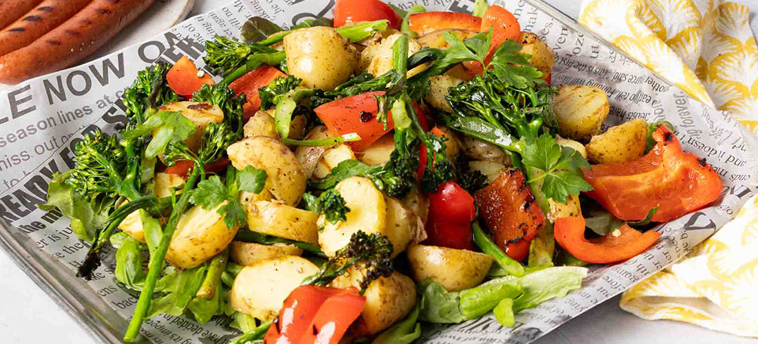 Hunajainen grillikasvissalaatti