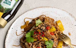 Hunajainen Katkarapunuudelivokki